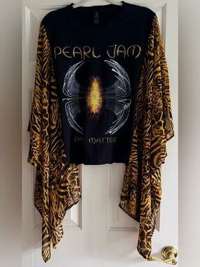 Upcycled Custom PEARL JAM Poncho OSFM